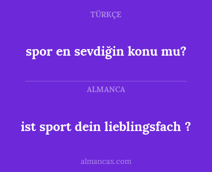 spor en sevdiğin konu mu? - ist sport dein lieblingsfach ?