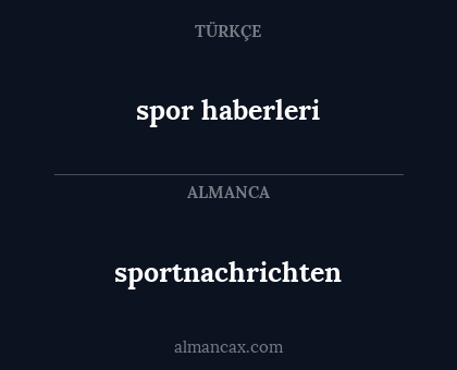 sportnachrichten - spor haberleri