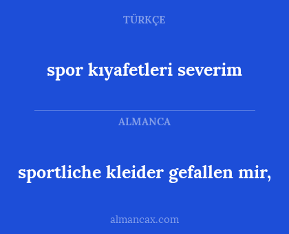 spor kıyafetleri severim - sportliche kleider gefallen mir,