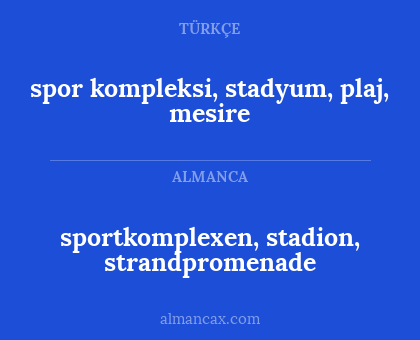 spor kompleksi, stadyum, plaj, mesire - sportkomplexen, stadion, strandpromenade