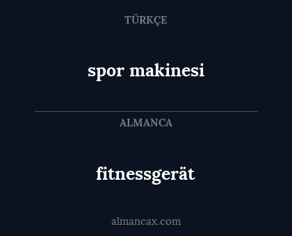 fitnessgerät - spor makinesi