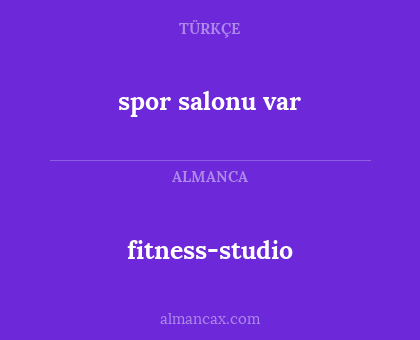 fitness-studio - spor salonu var