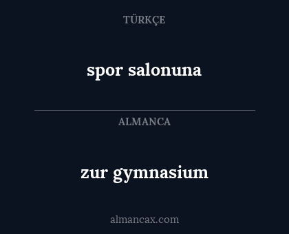zur gymnasium - spor salonuna