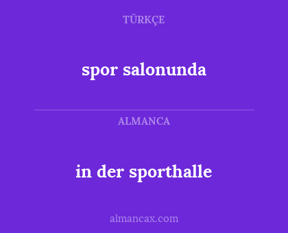 spor salonunda - in der sporthalle