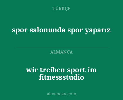 wir treiben sport im fitnessstudio - spor salonunda spor yaparız