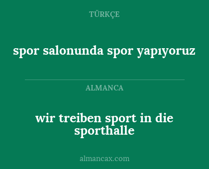 spor salonunda spor yapıyoruz - wir treiben sport in die sporthalle