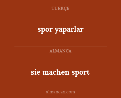 spor yaparlar - sie machen sport