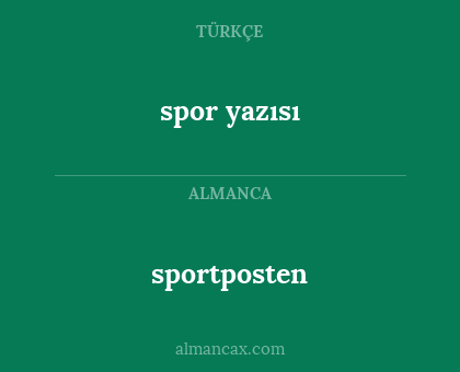sportposten - spor yazısı
