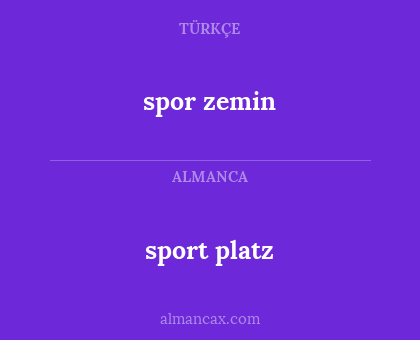 sport platz - spor zemin