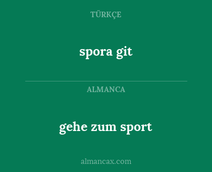 spora git - gehe zum sport