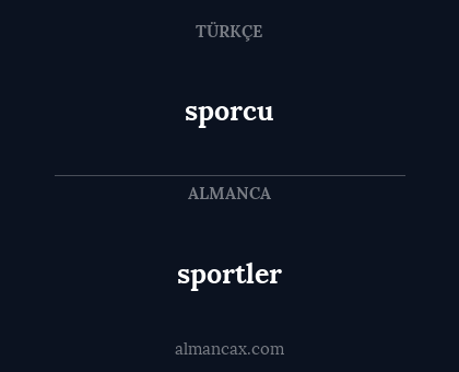 sportler - sporcu