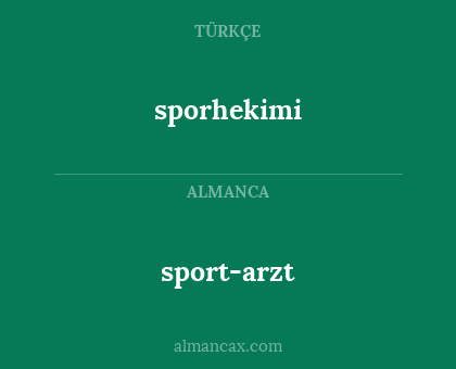 sport-arzt - sporhekimi