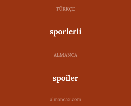 spoiler - sporlerli