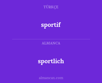 sportlich - sportif