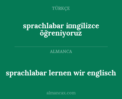 sprachlabar lernen wir englisch - sprachlabar i̇ngilizce öğreniyoruz