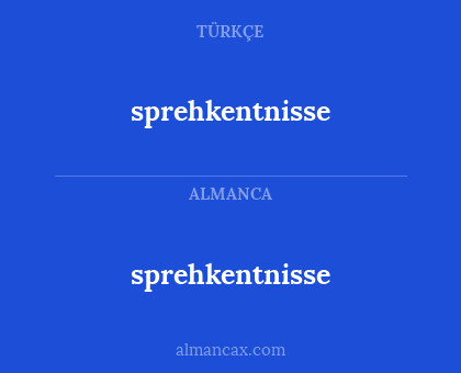 sprehkentnisse - sprehkentnisse