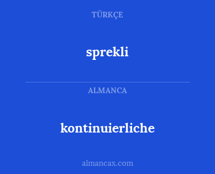 sprekli - kontinuierliche