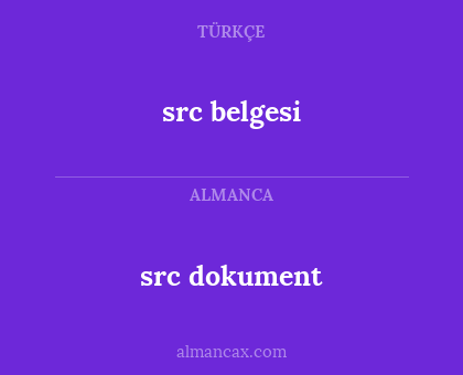 src belgesi - src dokument