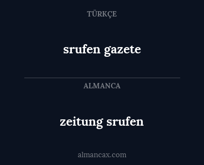 srufen gazete - zeitung srufen