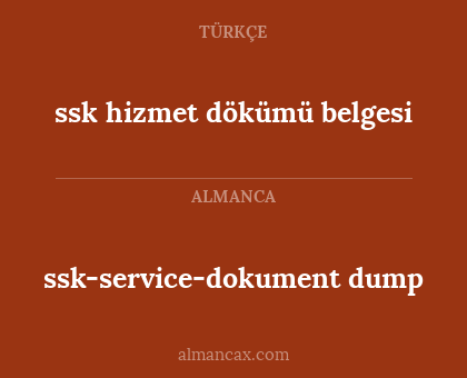 ssk-service-dokument dump - ssk hizmet dökümü belgesi