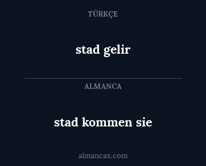 stad gelir - stad kommen sie