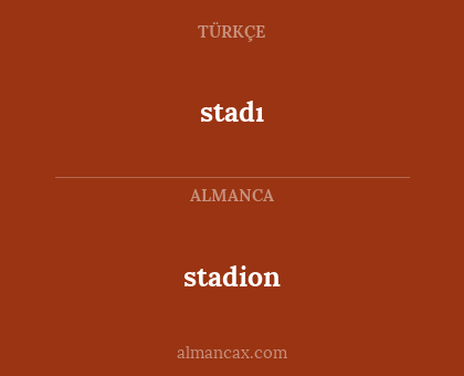 stadion - stadı