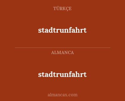 stadtrunfahrt - stadtrunfahrt