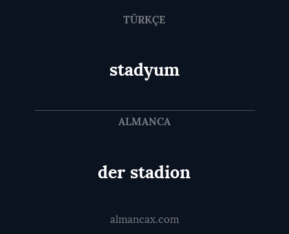 stadyum - der stadion