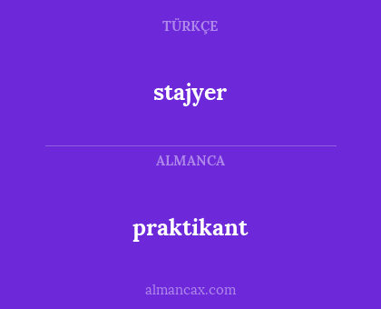 praktikant - stajyer