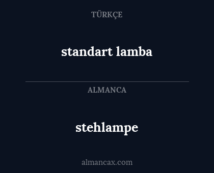 standart lamba - stehlampe