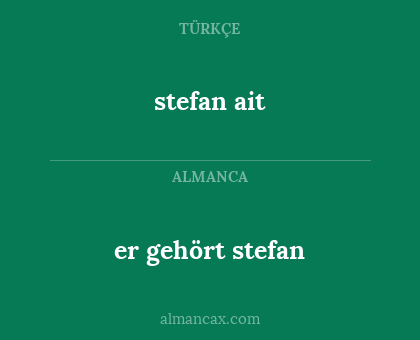 stefan ait - er gehört stefan