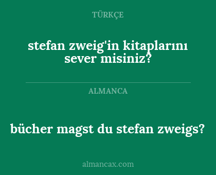 bücher magst du stefan zweigs? - stefan zweig'in kitaplarını sever misiniz?