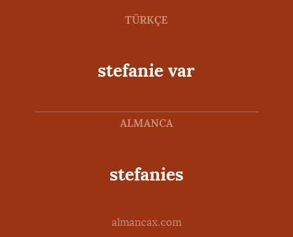 stefanies - stefanie var