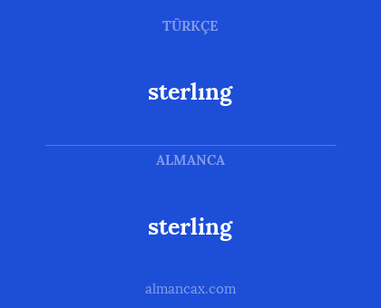 sterling - sterlıng