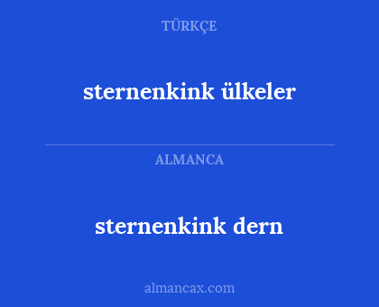 sternenkink ülkeler - sternenkink dern