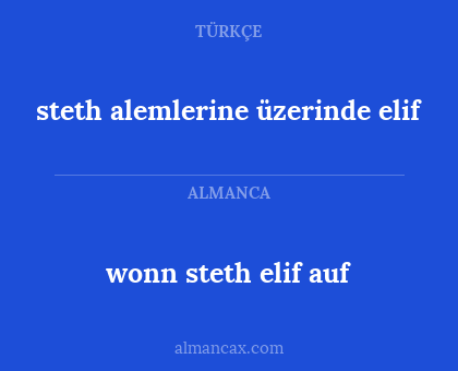 wonn steth elif auf - steth alemlerine üzerinde elif