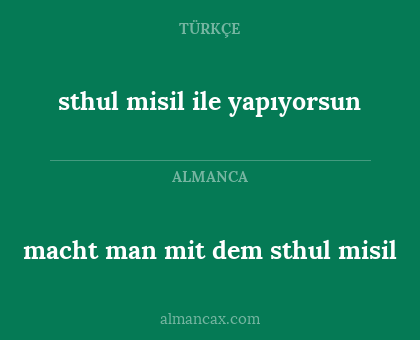sthul misil ile yapıyorsun - macht man mit dem sthul misil