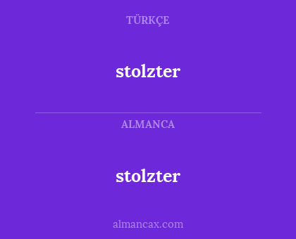 stolzter - stolzter