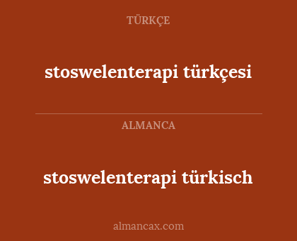 stoswelenterapi türkçesi - stoswelenterapi türkisch