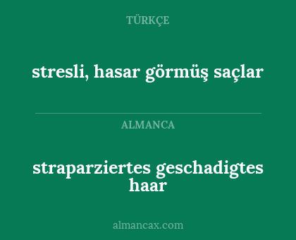 straparziertes geschadigtes haar - stresli, hasar görmüş saçlar