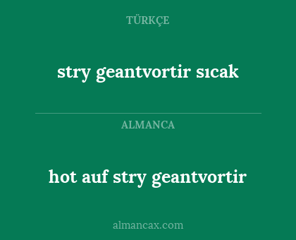 stry geantvortir sıcak - hot auf stry geantvortir