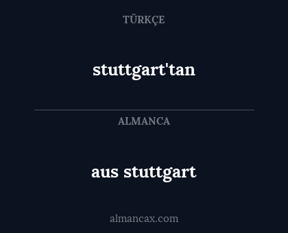 aus stuttgart - stuttgart'tan