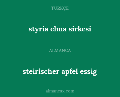 steirischer apfel essig - styria elma sirkesi