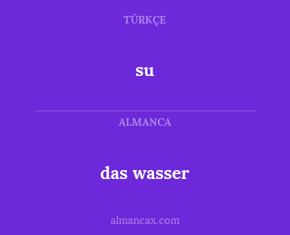 su - das wasser