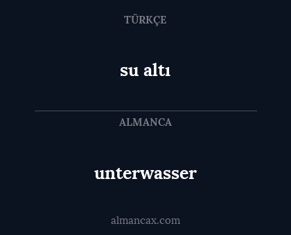 unterwasser - su altı