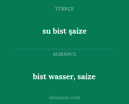 bist wasser, saize - su bist şaize