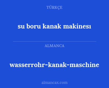 wasserrohr-kanak-maschine - su boru kanak makinesı