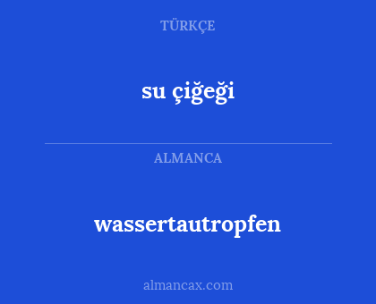 wassertautropfen - su çiğeği