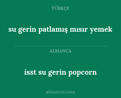 isst su gerin popcorn - su gerin patlamış mısır yemek