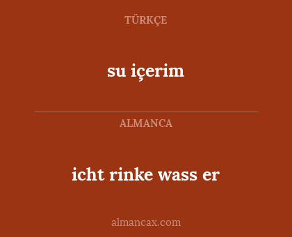 su içerim - icht rinke wass er